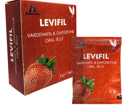 印度代购艾力达双效果冻（草莓味）7袋/盒 LEVIFIL ORAL JELLY